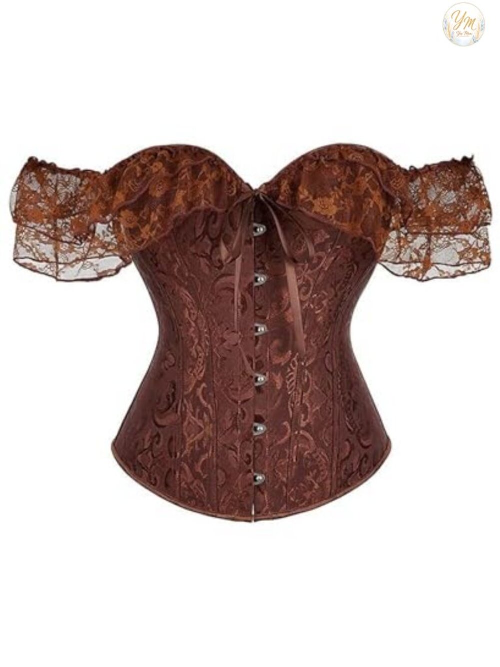 Womens Vintage Sexy Corset Top Removable Spaghetti Strap Bowknot